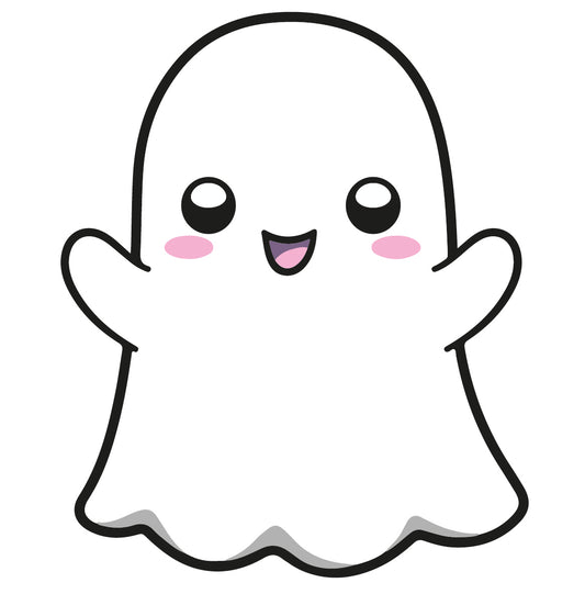 Cute ghost, ghost logo, halloween ghost, friendly ghost logo, ghost art, ghost instant digital download - Ai-EPS-PNG-SVG