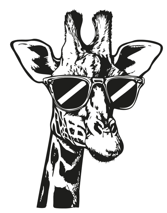 Giraffe, Giraffe sketch, giraffe, animal, giraffe with sunglasses, giraffe logo animal, instant digital download - Ai-EPS-PNG-SVG