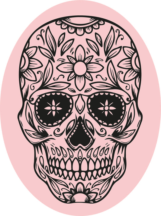 Tribal floral skull instant digital download - Ai-EPS-PNG-SVG