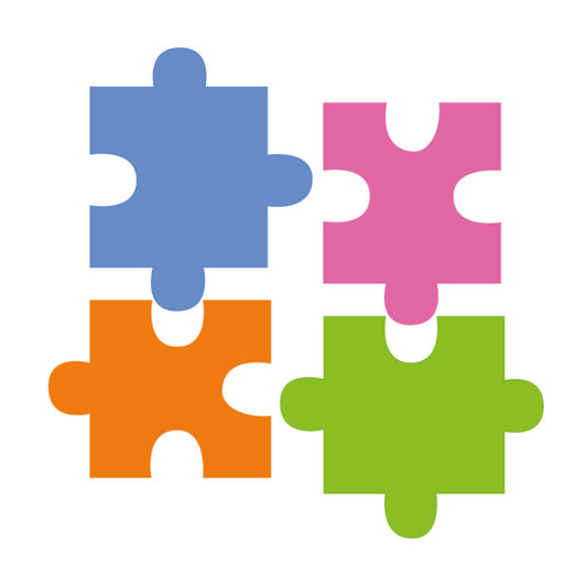 Puzzle pieces, puzzle logo, puzzle design, jigsaw pieces, 4 puzzle piece digital download - Ai-EPS-PNG-SVG